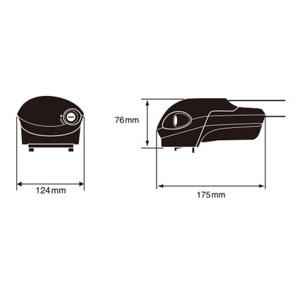 InnoRacks Aero Base Stays  for SUVs & Crossovers with Flush Rails, 1.75″ Height, Black (Set of 4)