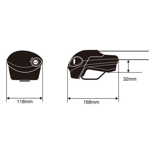 InnoRacks Aero Base Stays for SUVs, Crossovers with Raised Side Rails (2 3/4″–8″) - Black, Set of 4