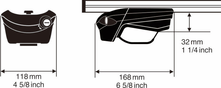 InnoRacks Aero Base Stays for SUVs, Crossovers with Raised Side Rails - 1.25″ Height, Black (Set of 4)