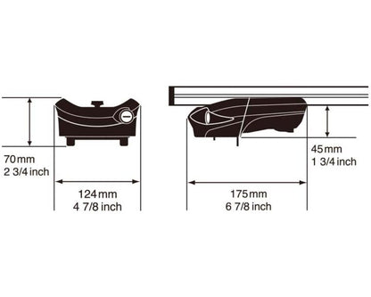 InnoRacks Aero Base Stays for Modern SUVs & Crossovers with Flush Mount Rails -1.75″ Height, Black (Set of 4)