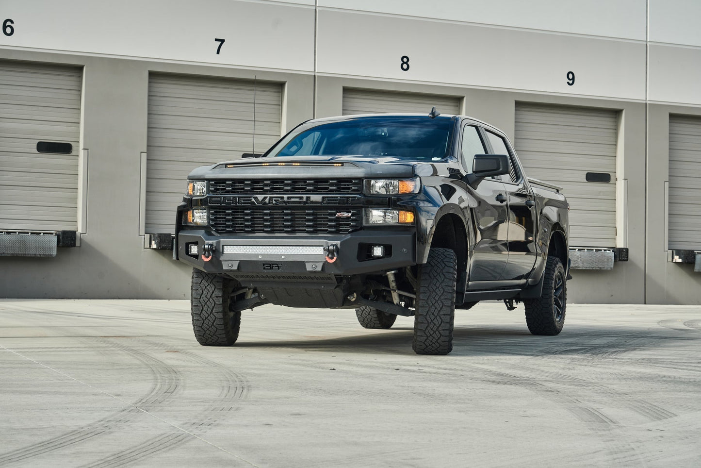 Body Armor E-Power Board Steps - Matte Black Textured Finish, Heavy-Duty Aluminum, LED Lit - Fits 2019–2024 Chevrolet Silverado/GMC Sierra 1500, 2500/3500 Crew Cab