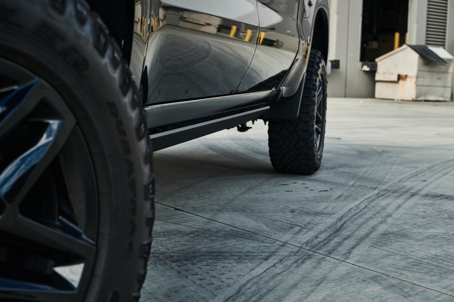 Body Armor E-Power Board Steps - Matte Black Textured Finish, Heavy-Duty Aluminum, LED Lit - Fits 2019–2024 Chevrolet Silverado/GMC Sierra 1500, 2500/3500 Crew Cab