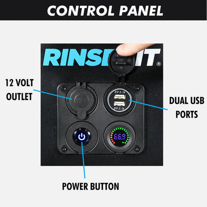 RinseKit Cube - 4-Gallon Battery-Powered Portable Shower with High-Pressure Spray