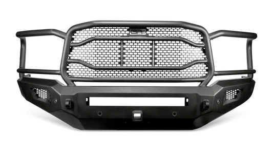 Body Armor Ambush XT Front Bumper - Gloss Black Steel Finish - Fits 2019-2024 Dodge RAM 2500/3500 (Non-Winch)