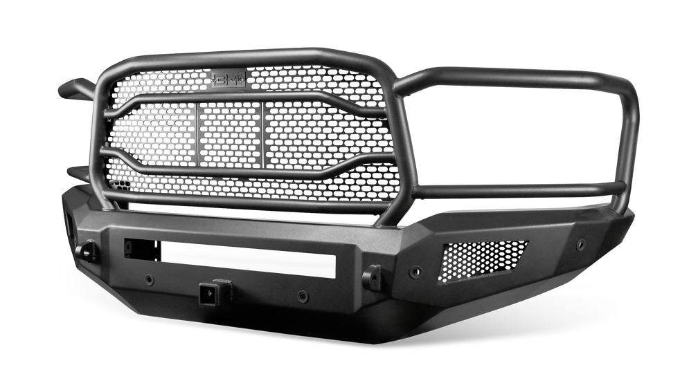 Body Armor Ambush XT Front Bumper - Gloss Black Steel Finish - Fits 2019-2024 Dodge RAM 2500/3500 (Non-Winch)