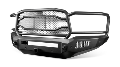 Body Armor Ambush XT Front Bumper - Gloss Black Steel Finish - Fits 2019-2024 Dodge RAM 2500/3500 (Non-Winch)