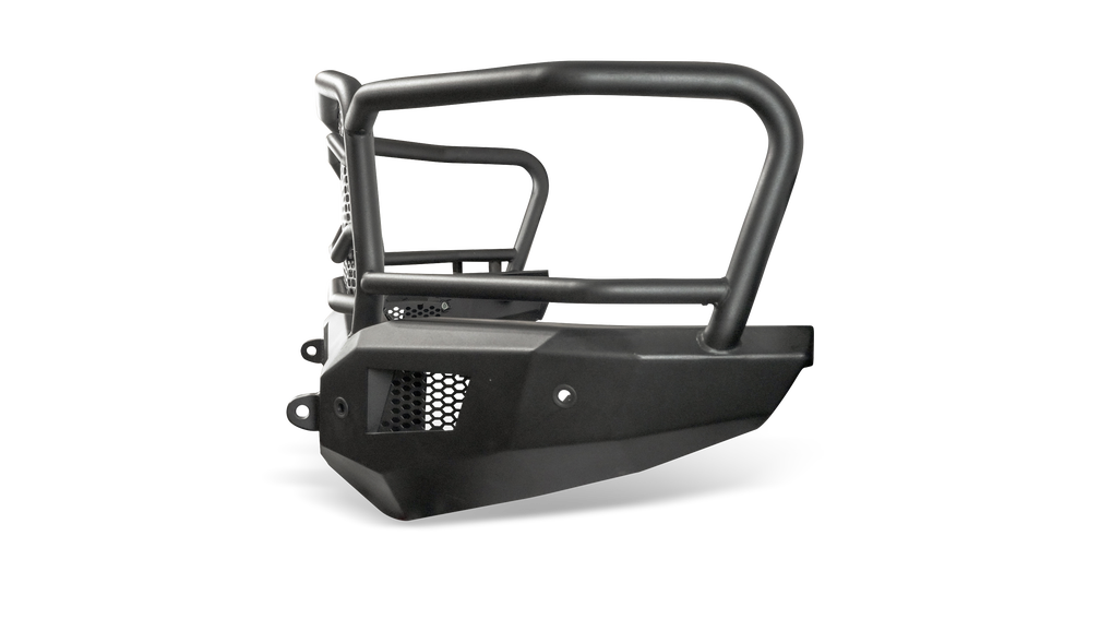 Body Armor Ambush XT Front Bumper - Gloss Black Steel Finish - Fits 2019-2024 Dodge RAM 2500/3500 (Non-Winch)