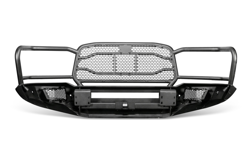 Body Armor Ambush XT Front Bumper - Gloss Black Steel Finish - Fits 2019-2024 Dodge RAM 2500/3500 (Non-Winch)