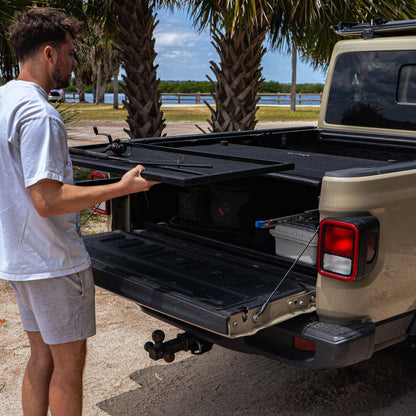EZ4X4 2020 & Up Jeep JT Gladiator 4DR Full Sliding Storage Shelf for Bed Box