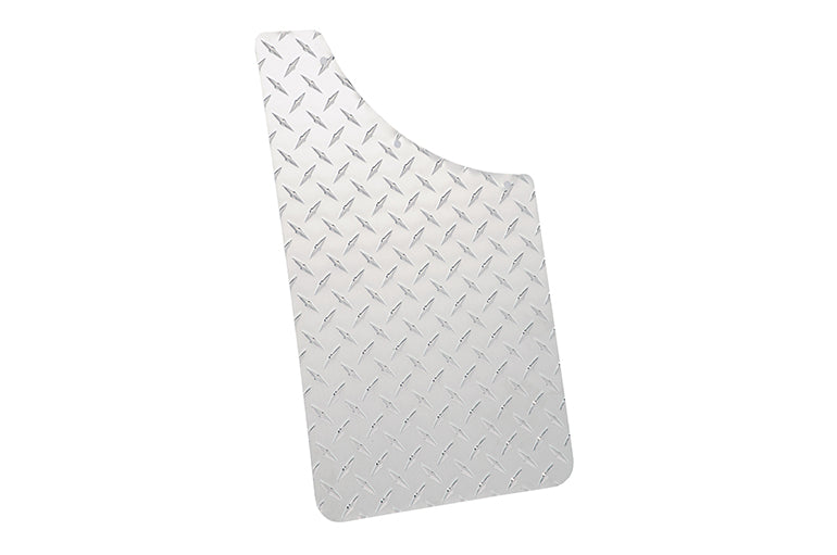 Dee Zee Brite-Tread Aluminum Diamond Plate Mud Flaps, Radius Curve 11" x 19"