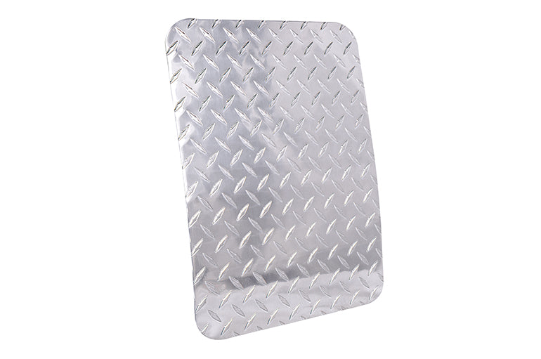 Dee Zee Brite-Tread Aluminum Diamond Plate Mud Flaps, Radius Curve 11" x 19"