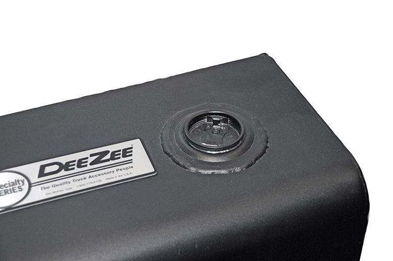 Dee Zee Long Rectangle Transfer Tank – Black Steel (56" x 9.7" x 19", 39 Gal.)