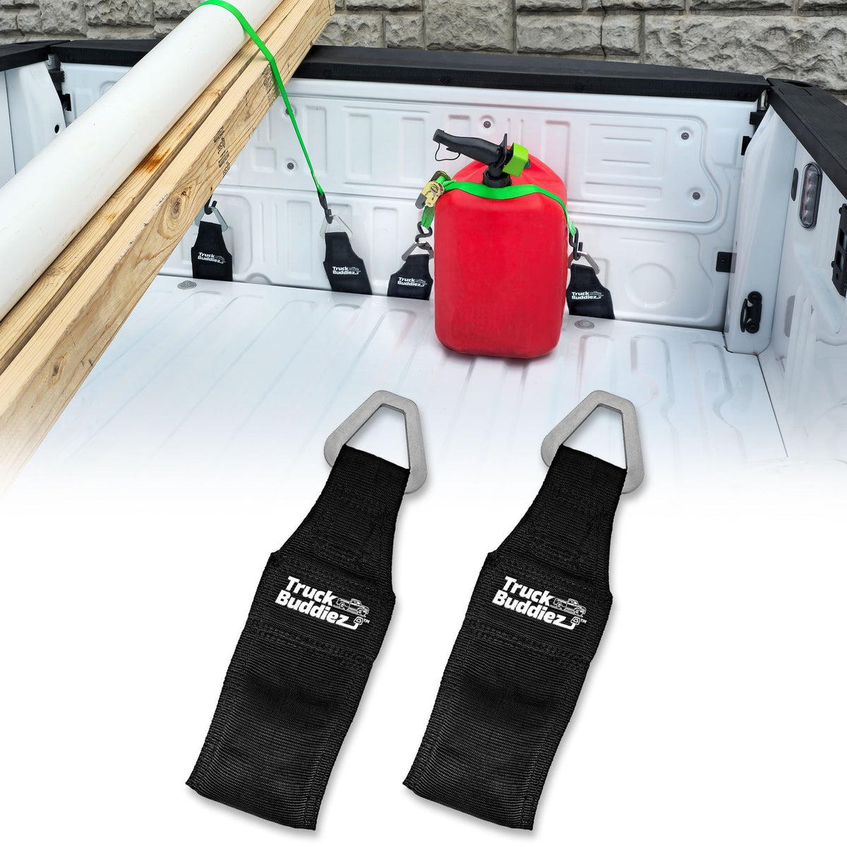 EZ4X4 Truck Buddiez 2-Pack Tailgate Tie-Down Anchors – Fits Most Pickup Trucks & Jeep Gladiator