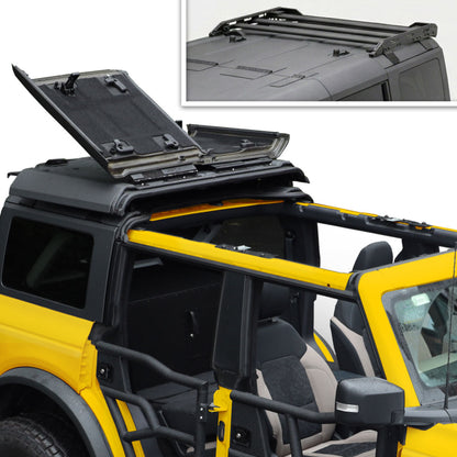 EZ4X4 2021 & Up Bronco 4DR EZ FlipTop & Middle Panel Roof Rack Holder System