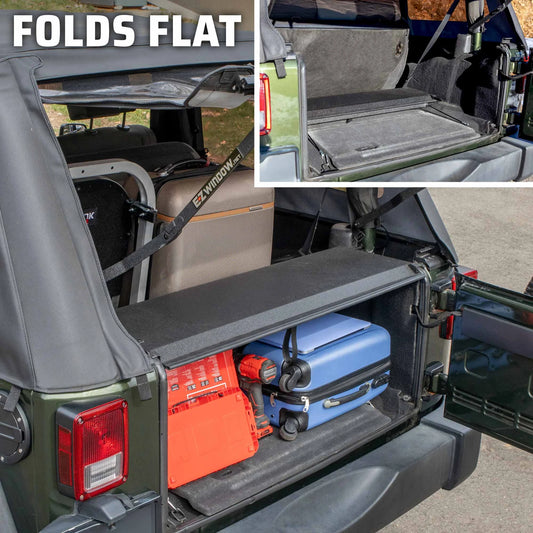 EZ4X4 EZTrunk Folding Security Box for Jeep JK 2-Door – Fits 2011–2018 – Lockable, Fold-Down, Aluminum, Easy Install