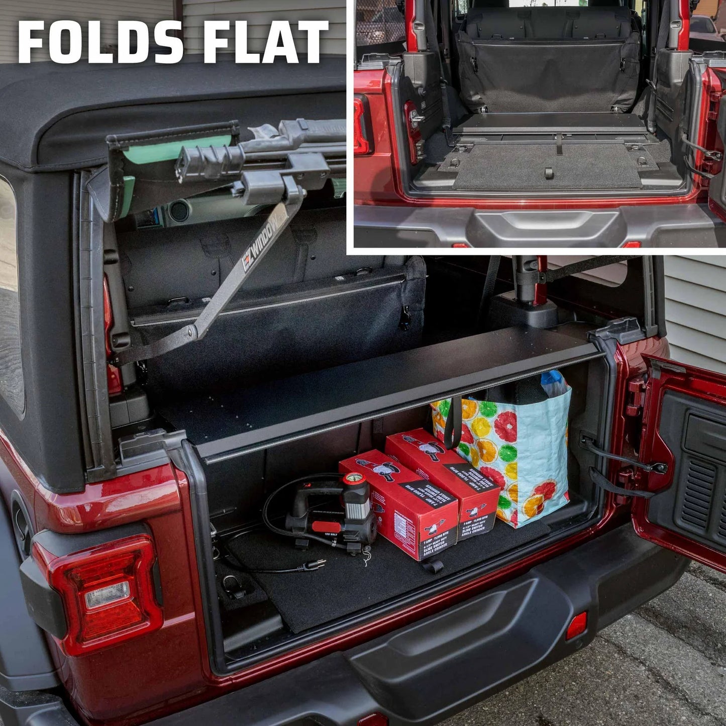 EZ4X4 EZTrunk Folding Security Box for Jeep JL 2-Door – Fits 2018 & Up – Lockable, Fold-Down, Aluminum, Easy Install