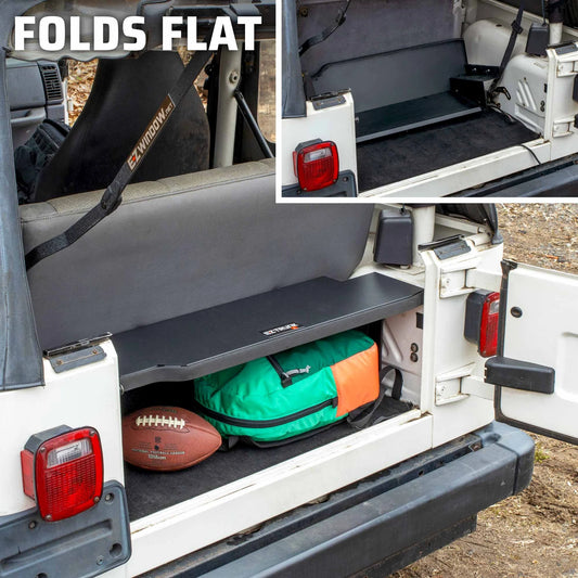 EZ4X4 EZTrunk Folding Security Box for Jeep TJ 2-Door – Fits 1997–2006 – Lockable, Fold-Down, Aluminum, Easy Install