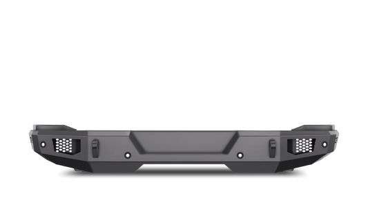 Body Armor Odyssey Rear Bumper - Textured Black Powder-Coated Steel, Light Cutouts, License Plate Mount - Fits 2021-2025 Ford Bronco