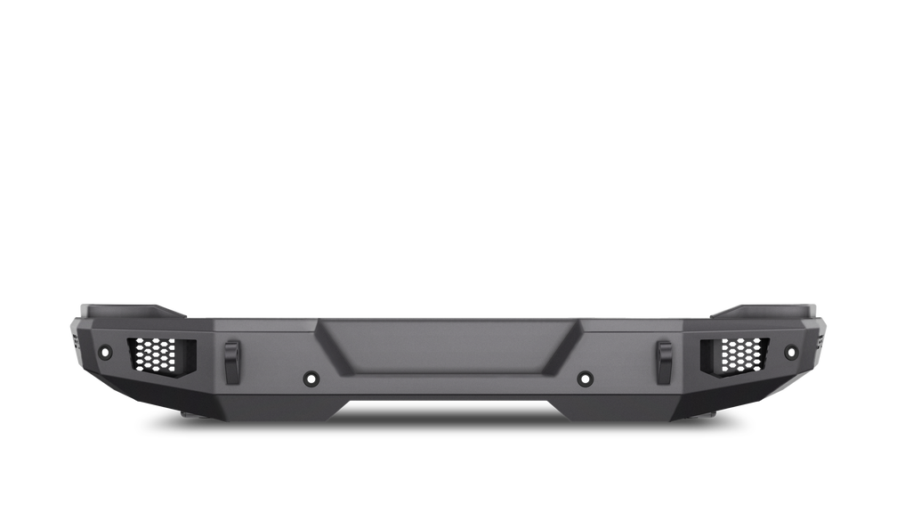 Body Armor Odyssey Rear Bumper - Textured Black Powder-Coated Steel, Light Cutouts, License Plate Mount - Fits 2021-2024 Ford Bronco