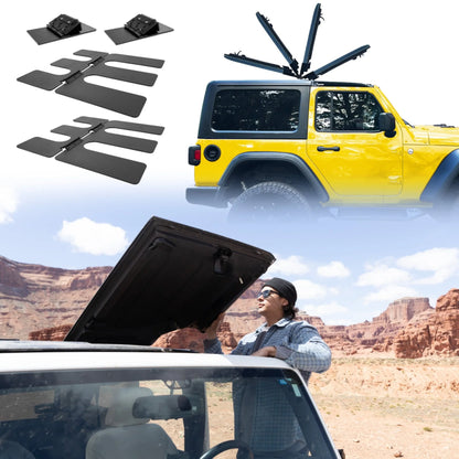EZ4X4 EZ FlipTop for Jeep JK Wrangler 2007–2018 2-Door – Freedom Panel Storage Solution – No-Drill, Black, Lifetime Guarantee