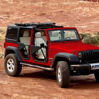 EZ4X4 EZ FlipTop for Jeep JL 2018 & Up 2-Door – Freedom Panel Storage Solution – No-Drill, Black, Lifetime Guarantee