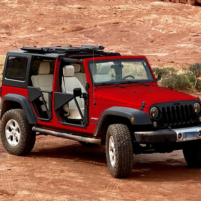 EZ4X4 EZ FlipTop for Jeep JK Wrangler 2007–2018 2-Door – Freedom Panel Storage Solution – No-Drill, Black, Lifetime Guarantee