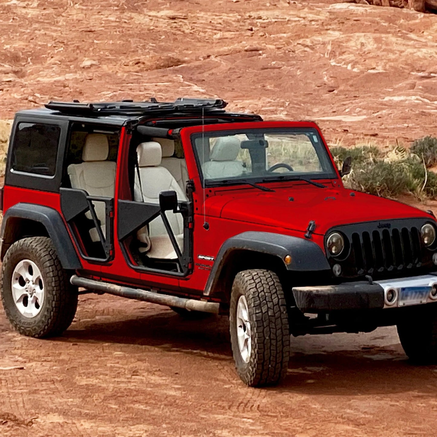 EZ4X4 EZ FlipTop for Jeep JKU Wrangler 2007-2018 4-Door – Freedom Panel Storage Solution – No-Drill, Black, Lifetime Guarantee