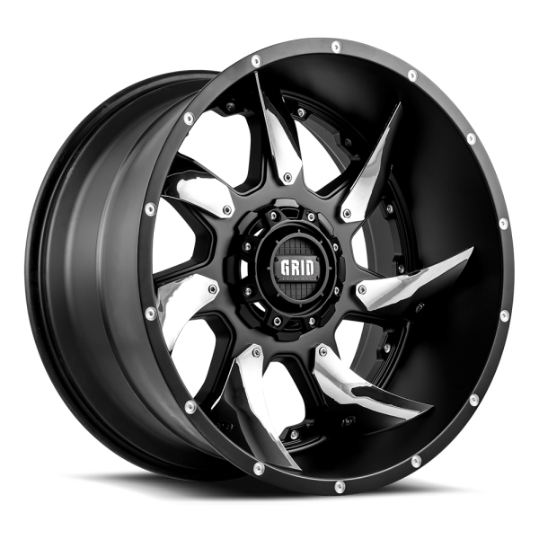 Grid Off-Road GD01 Wheel 20x9, 5x127 / 5x139.7, +15mm Offset, Matte Black (GD0120090052B1587)