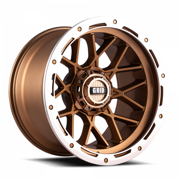 Grid Off-Road GD13 Wheel 20x9, 6x135 / 6x139.7, +15mm Offset, Matte Bronze / Milled (GD1320090237Z1508)
