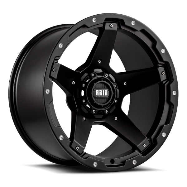 Grid Off-Road GD04 Wheel 17x9, 5x127 / 5x139.7, -12mm Offset, Matte Black (GD0417090052B187)