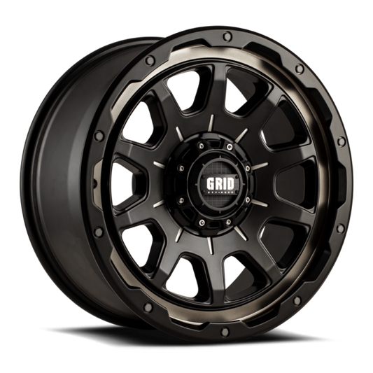 Grid Off-Road GD15 Wheel 20x9, 6x120, +10mm Offset, Double Dark Tint / Matte Black Lip (GD1520090620T1078)