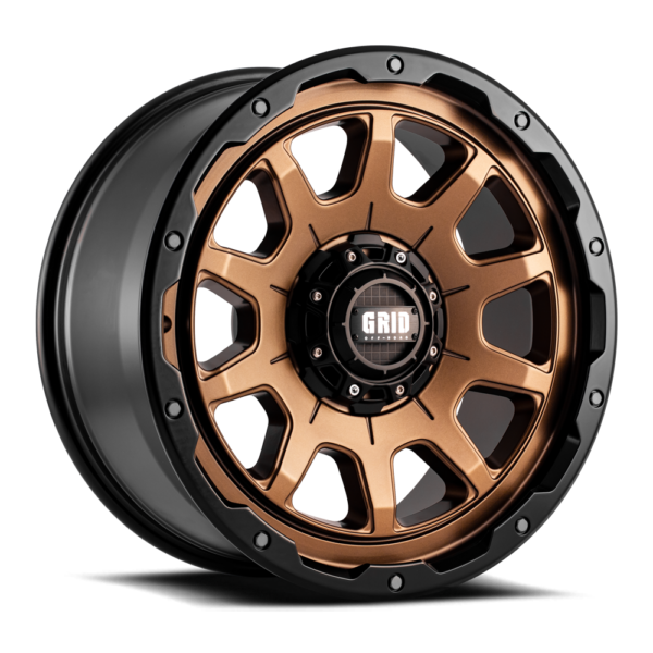 Grid Off-Road GD15 Wheel 20x9, 6x135 / 6x139.7, 0mm Offset, Matte Bronze / Black Lip (GD1520090237Y0008)