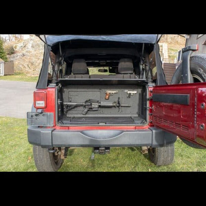 EZ4X4 Long Gun Holder – Secure Firearm Mount with Trigger Guard Protection – Fits Jeep Wrangler JK, JKU, JL, JLU