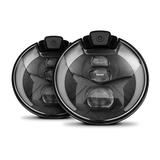 Project X App-Connected 7" LED Headlight with Integrated 4K UHD and 1080P Cameras
