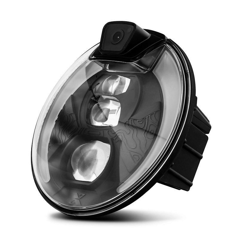 Project X App-Connected 7" LED Headlight with Integrated 4K UHD and 1080P Cameras