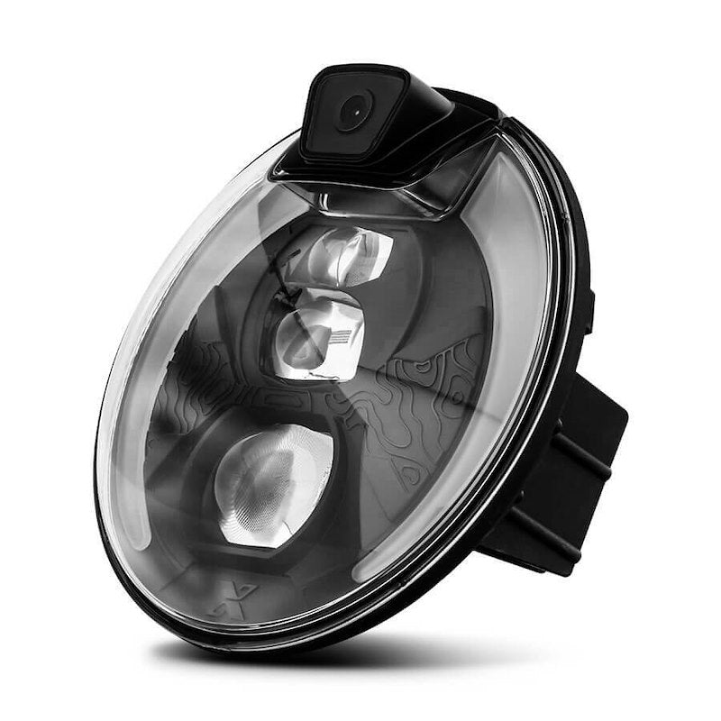 Project X App-Connected 7" LED Headlight with Integrated 4K UHD and 1080P Cameras