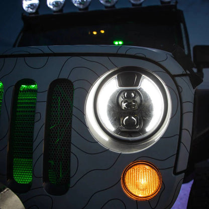 Project X App-Connected 7" LED Headlight with Integrated 4K UHD and 1080P Cameras