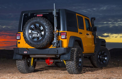 ARB Tailgate-Mounted Spare Tire Carrier Fits 2007-2018 Jeep Wrangler JK - Direct Fit for Up to 37 Inch Tires, Textured Black Steel
