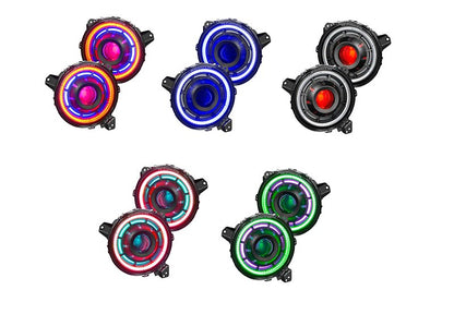 Oracle Oculus Headlights with DRL 36W Black Housing ColorSHIFT