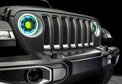 Oracle Oculus Headlights with DRL 36W Black Housing ColorSHIFT