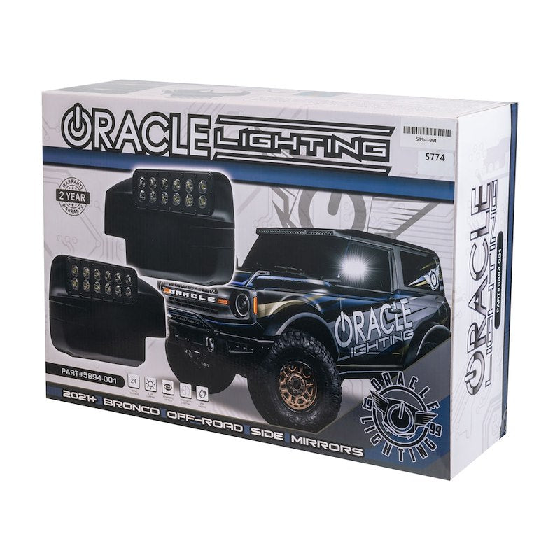 Oracle Black Mirror Covers Polycarbonate with 24 Cree LEDs 2250 Lumens