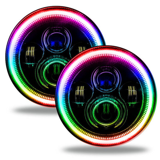 Oracle 7-Inch LED Headlights with ColorSHIFT Hub DOT/SAE