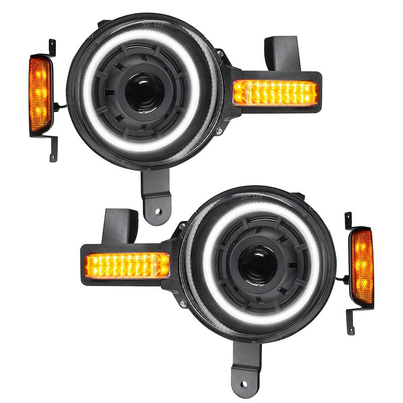 Oracle Oculus LED Headlights with White Halo and Amber Turn Signal