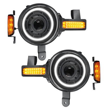 Oracle Oculus LED Headlights with White Halo and Amber Turn Signal
