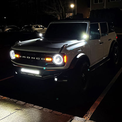Oracle Oculus LED Headlights with White Halo and Amber Turn Signal