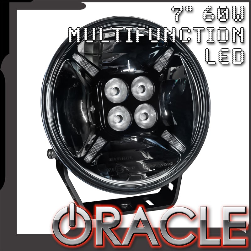 Oracle 60W LED Spotlight Round Black Housing Combo Beam