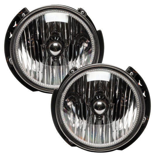 Oracle OEM Factory-Style LED Headlight Assembly Set of 2 ColorSHIFT-BC1 Clear Lens Chrome Housing DOT/SAE Approved