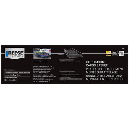 Reese Towpower Trailer Hitch Cargo Carrier - Fits 2" Receiver, Non-Folding, Bolt-Together