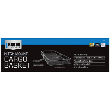 Reese Towpower Trailer Hitch Cargo Carrier - Fits 2" Receiver, Non-Folding, Bolt-Together