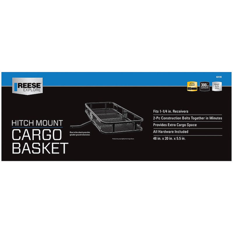 Reese Cargo Carrier - Fits 1-1/4" Receiver, Non-Folding, Bolt-Together